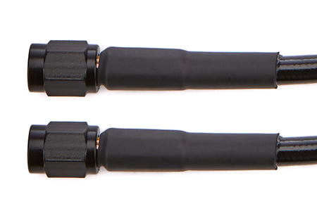 Redhorse Performance 3302 Series Braided Stainless PTFE Brake Hose - 30 in - 3 AN Hose - 3 AN Straight Female - Black