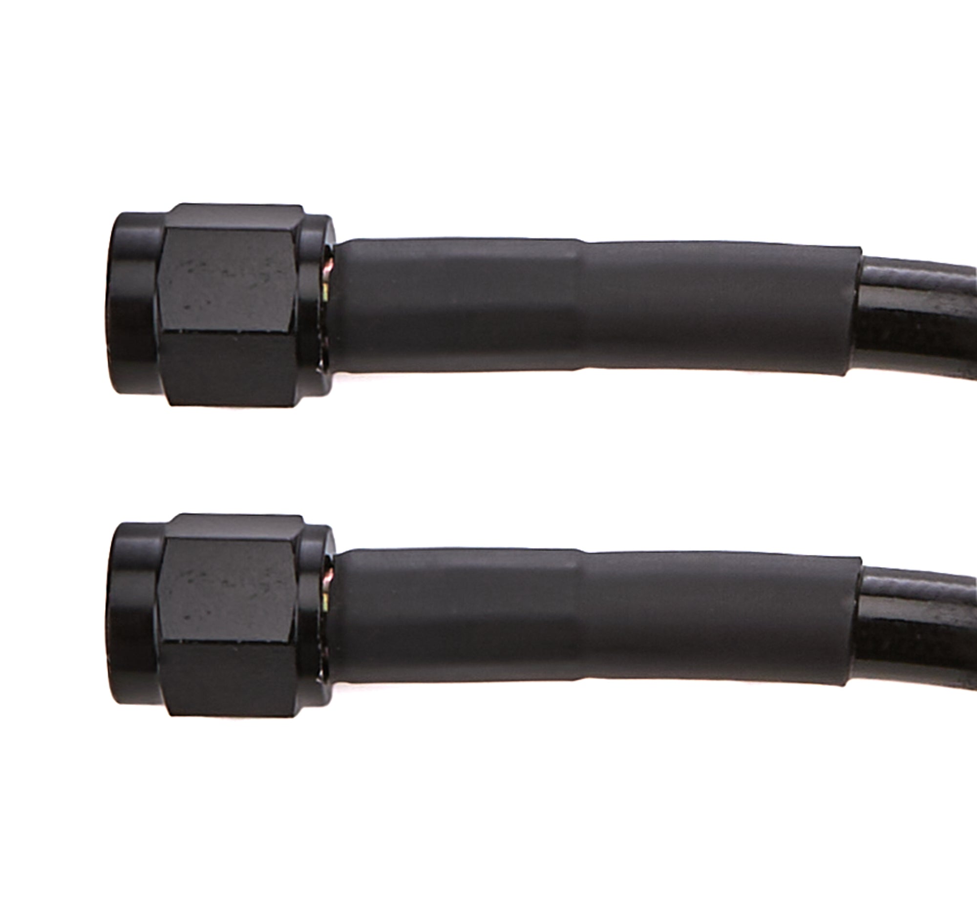 Redhorse Performance 3302 Series Braided Stainless PTFE Brake Hose - 9 in - 4 AN Hose - 4 AN Straight Female - Black