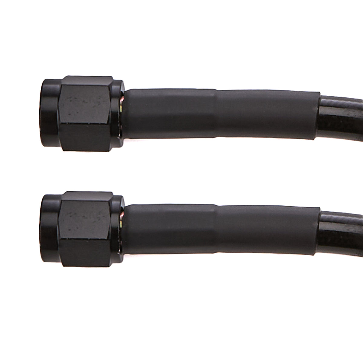 Redhorse Performance 3302 Series Braided Stainless PTFE Brake Hose - 12 in - 4 AN Hose - 4 AN Straight Female - Black