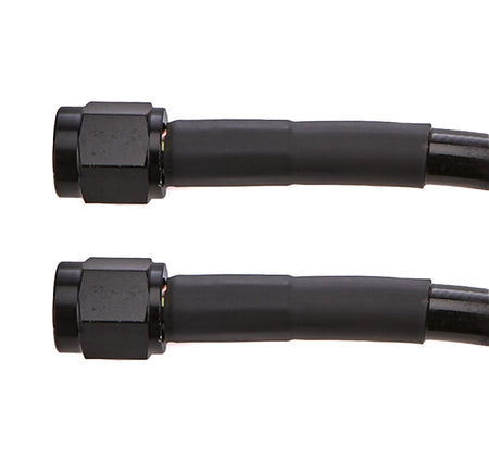 Redhorse Performance 3302 Series Braided Stainless PTFE Brake Hose - 48 in - 4 AN Hose - 4 AN Straight Female - Black