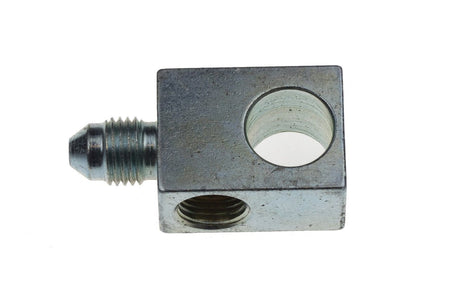 Redhorse Performance 342 Series 3 AN Male x 3/8-24 in Inverted Flare Female x 3/8-24 in Inverted Flare Female Steel Adapter Tee - Nickel