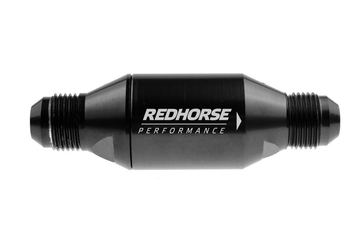 Redhorse Performance 4152 Series Flapper Check Valve - 8 AN Male Inlet - 8 AN Male Outlet - Black