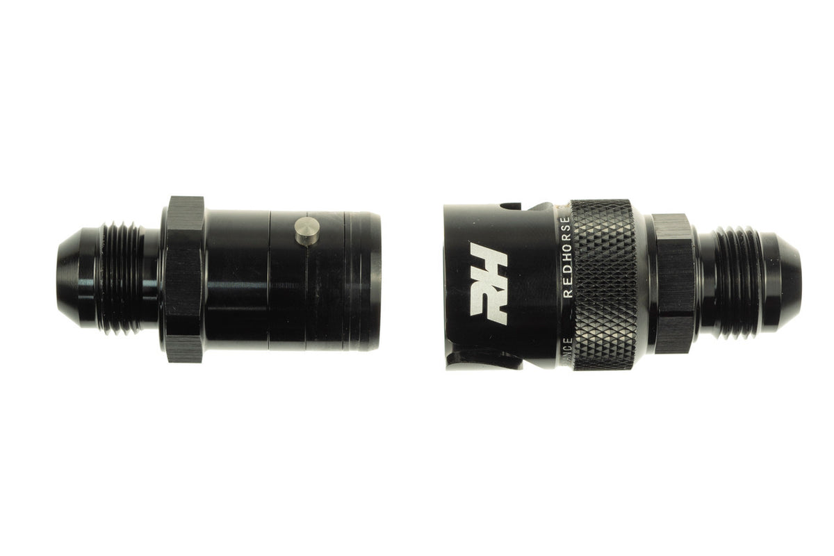 Redhorse Performance 4155 Series 8 AN Male Quick Disconnect Fitting - Black 