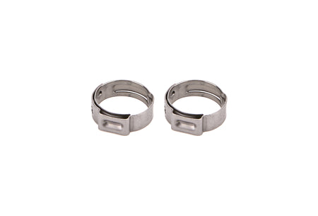 Redhorse Performance 420 Series Stainless Push Lock Hose Band Clamp - 6 AN (Pair)