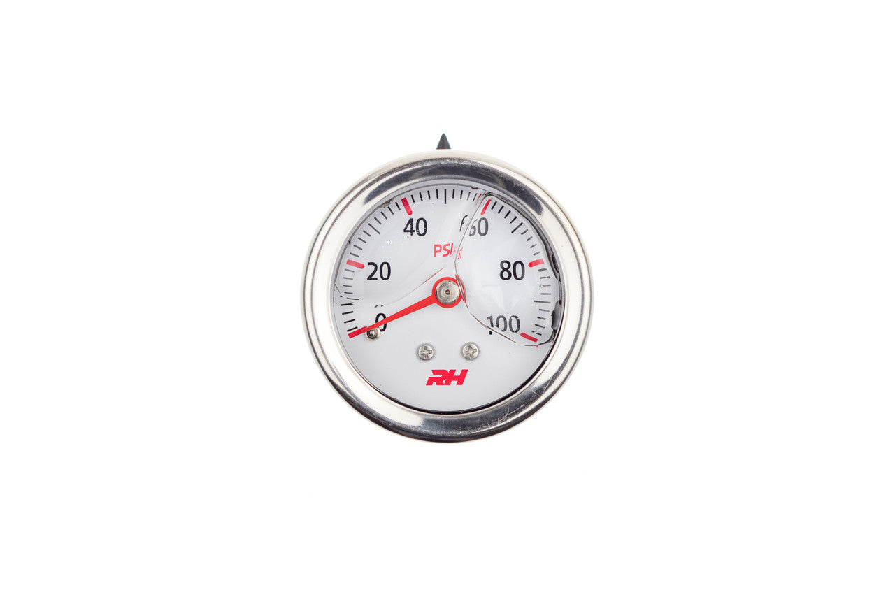 Redhorse Performance 5001 Series Fuel Pressure Gauge - 0-100 psi - Full Sweep - White Face