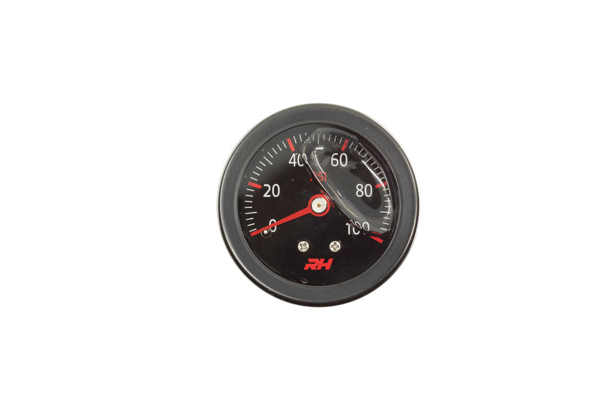 Redhorse Performance 5002 Series Fuel Pressure Gauge - 0-100 psi - Full Sweep - Black Face
