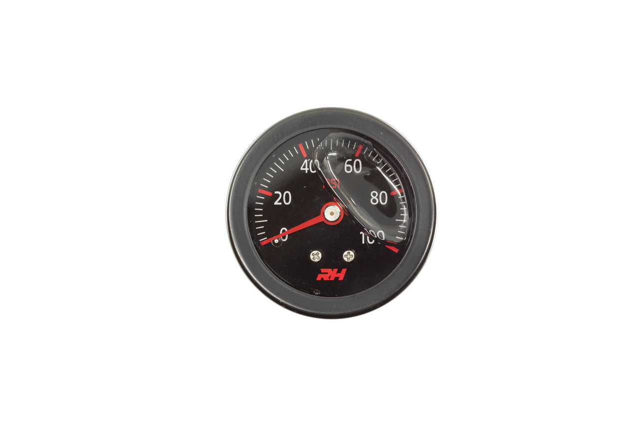 Redhorse Performance 5002 Series Fuel Pressure Gauge - 0-100 psi - Full Sweep - Black Face