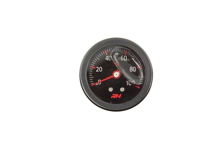 Redhorse Performance 5002 Series Fuel Pressure Gauge - 0-100 psi - Full Sweep - Black Face