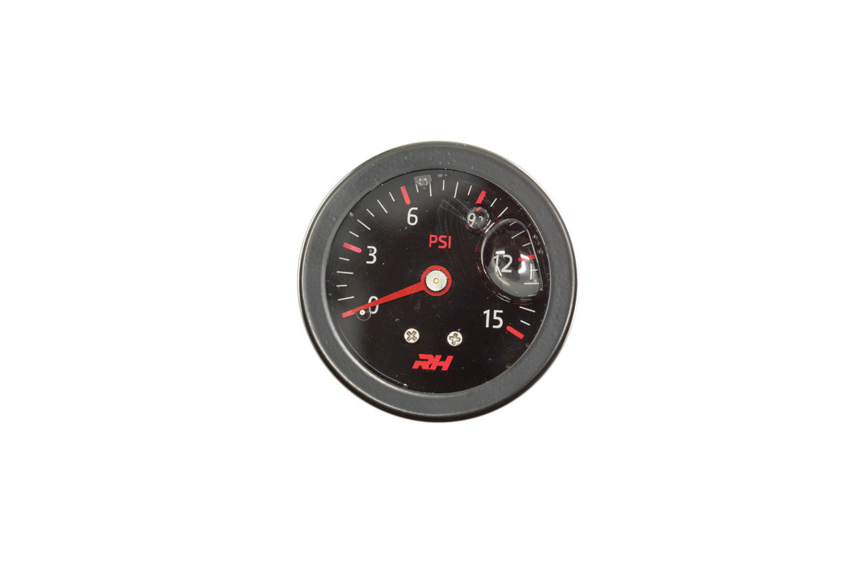 Redhorse Performance 5002 Series Fuel Pressure Gauge - 0-15 psi - Full Sweep - Black Face
