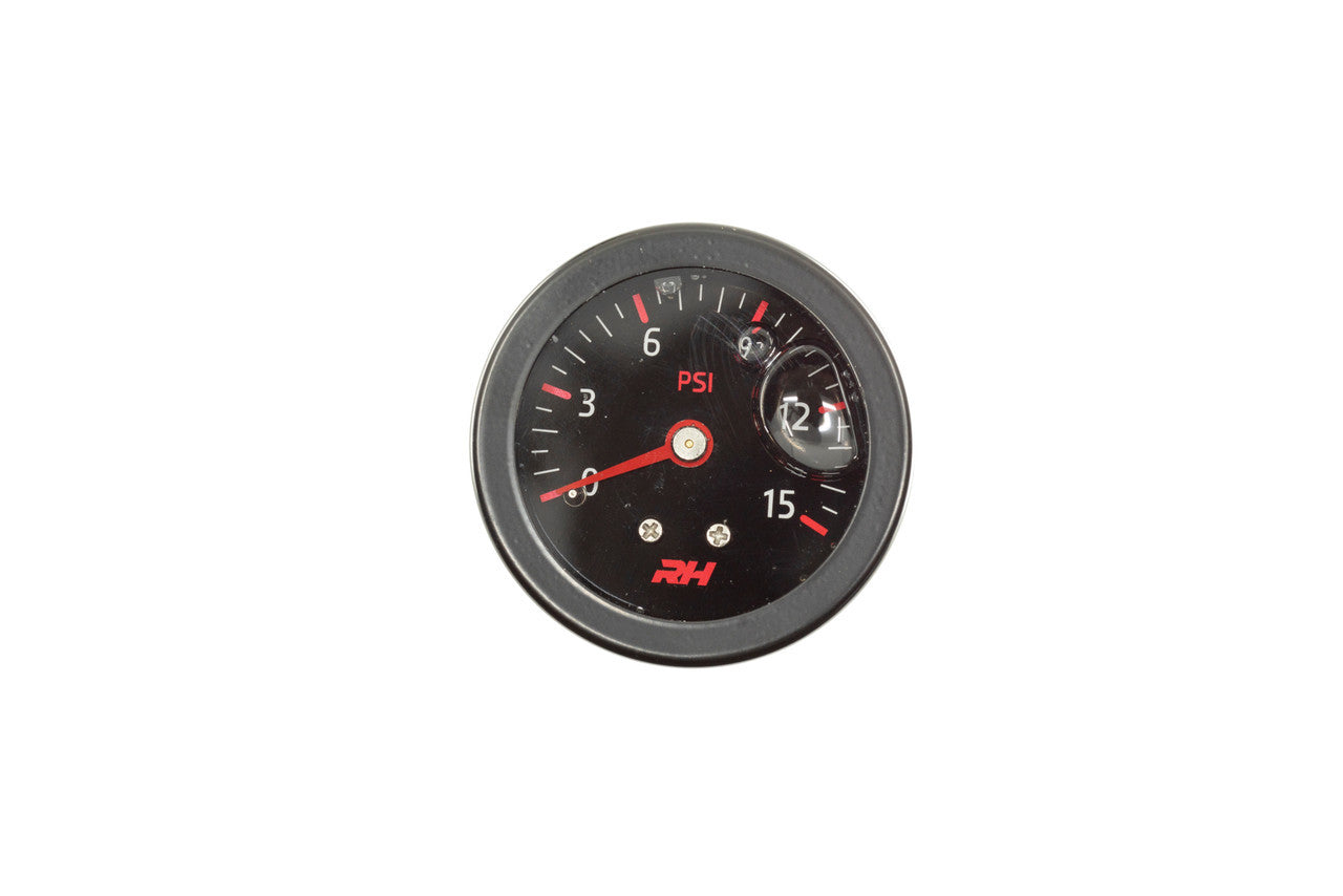 Redhorse Performance 5002 Series Fuel Pressure Gauge - 0-15 psi - Full Sweep - Black Face