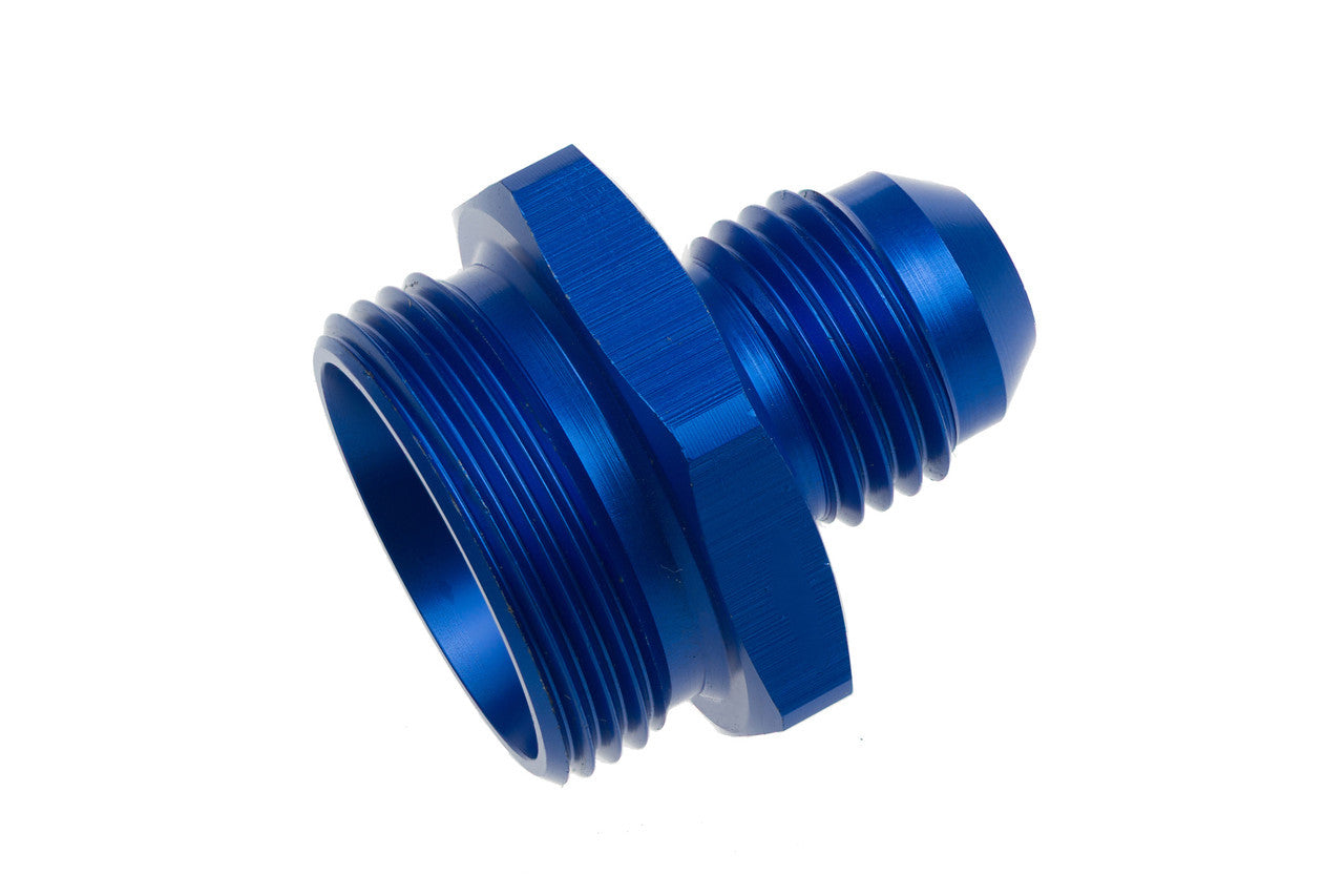 Redhorse Performance 5000 Series 6 AN Male to 7/8-20 in Inverted Flare Male Straight Carburetor Adapter - Blue
