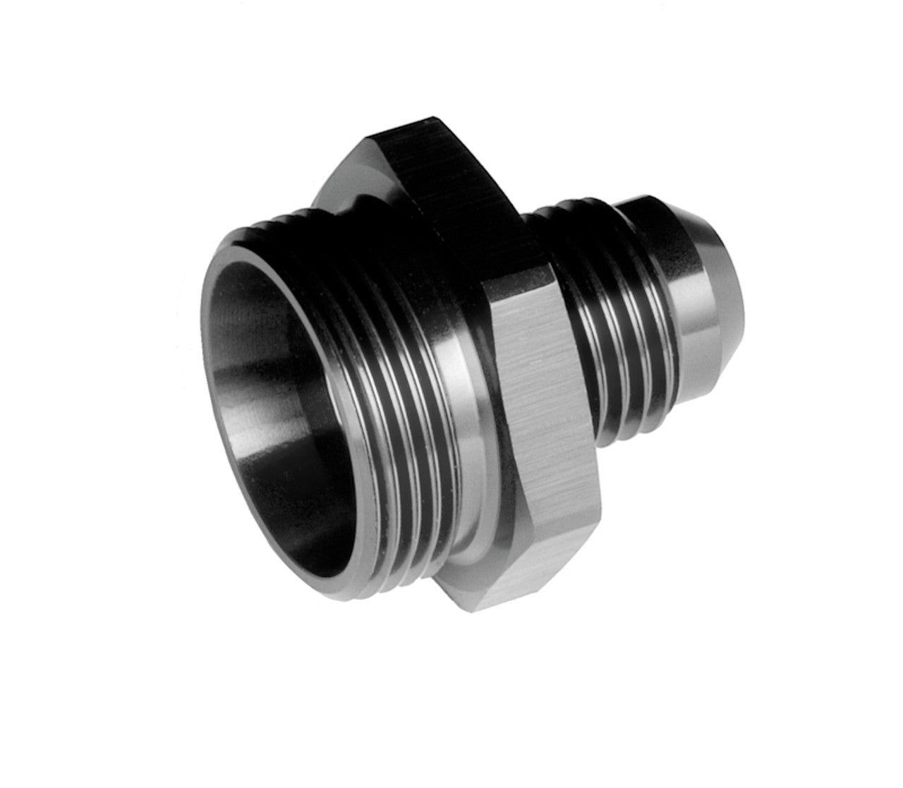 Redhorse Performance 5000 Series 8 AN Male to 7/8-20 in Inverted Flare Male Straight Carburetor Adapter - Black