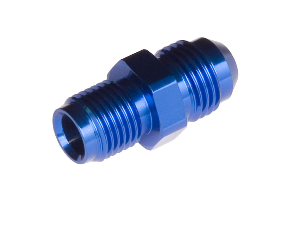 Redhorse Performance 5050 Series 6 AN Male to 1/2-20 in Inverted Flare Male Straight Carburetor Adapter - Blue
