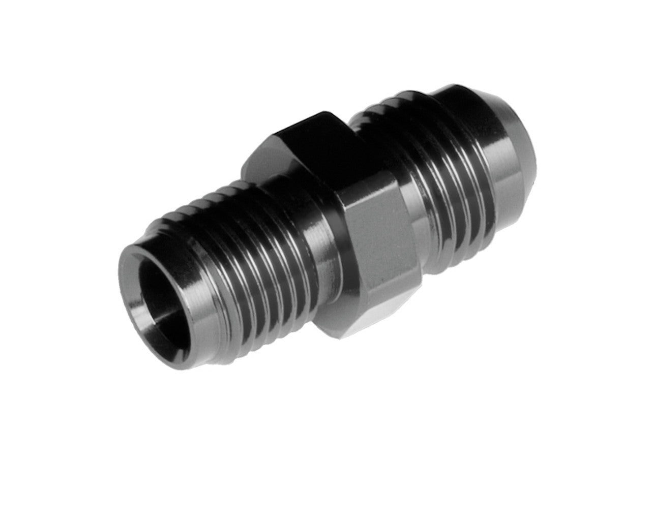 Redhorse Performance 5050 Series 6 AN Male to 1/2-20 in Inverted Flare Male Straight Carburetor Adapter - Black