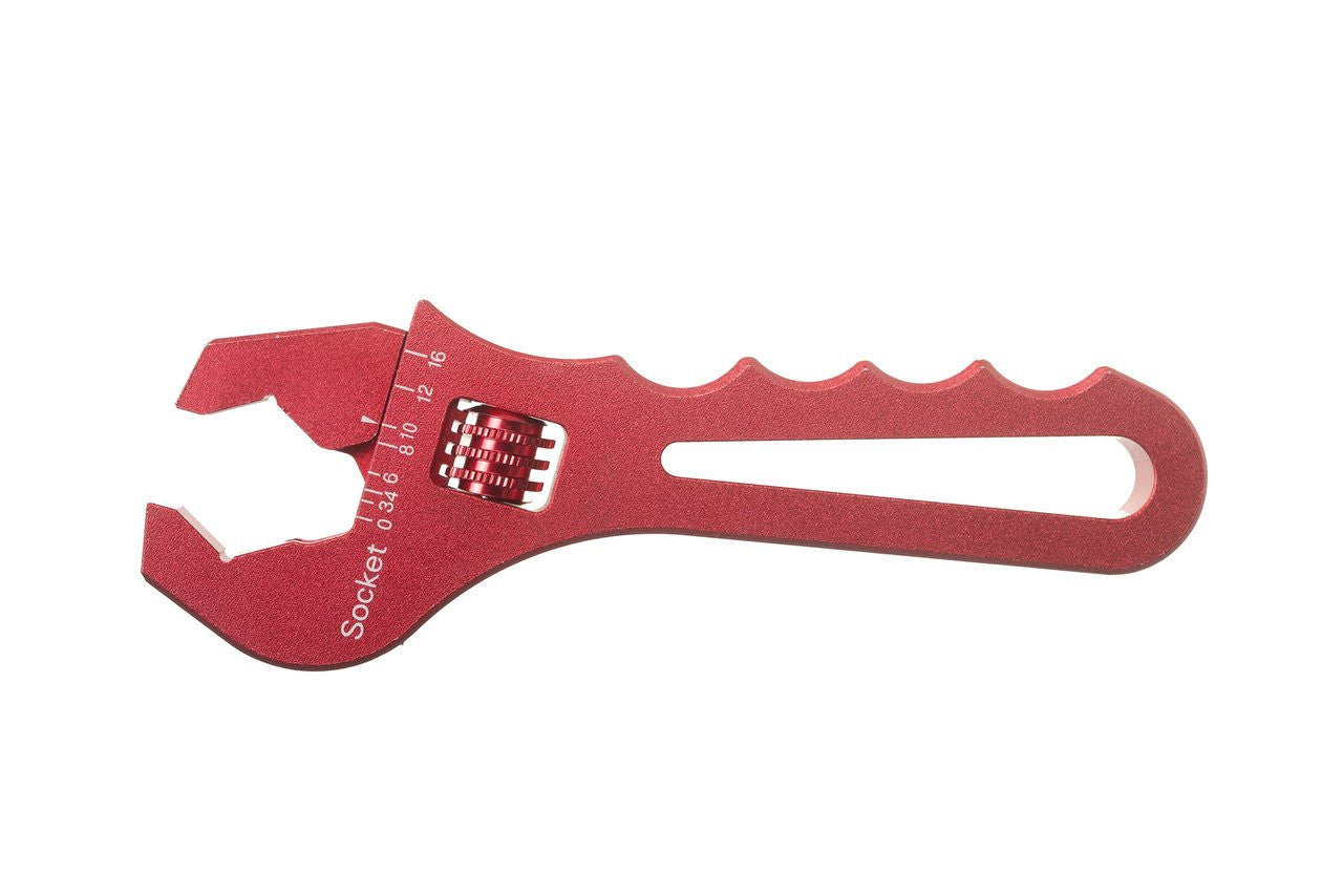 Redhorse Performance 5468 Series Adjustable AN Wrench - Single End - 3 AN to 16 AN - Red