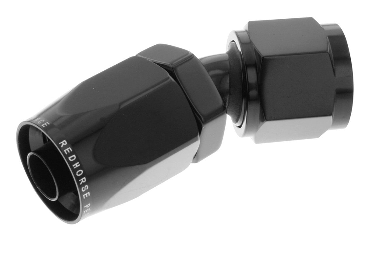 Redhorse Performance 6030 Series 30 Degree Hose End - 10 AN Hose to 10 AN Female - Black