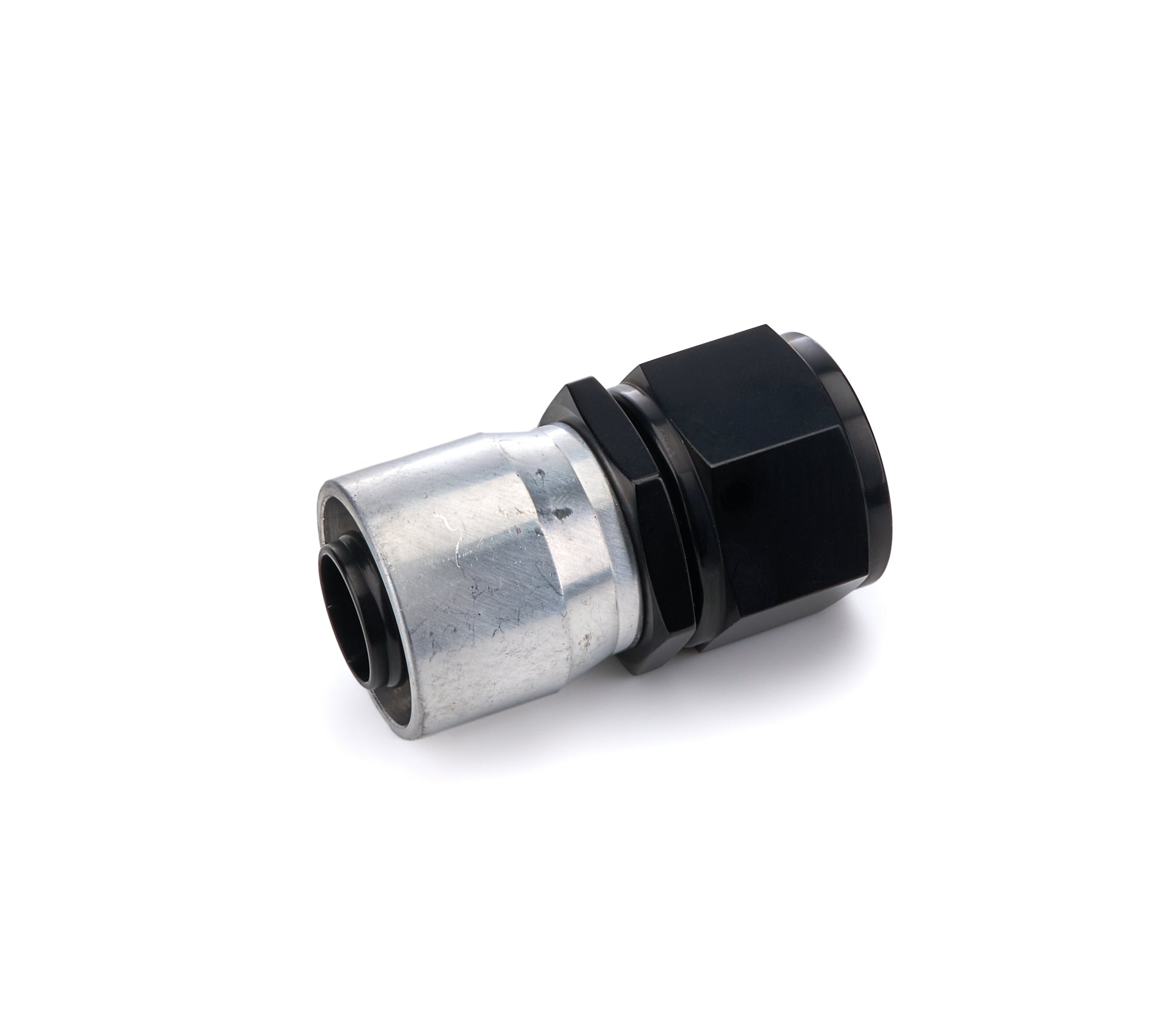 Redhorse Performance 7000 Series Straight Hose End - 12 AN Hose to 12 AN Female - Black / Clear