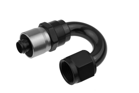 Redhorse Performance 7180 Series 180 Degree Hose End - 6 AN Hose to 6 AN Female - Black / Clear