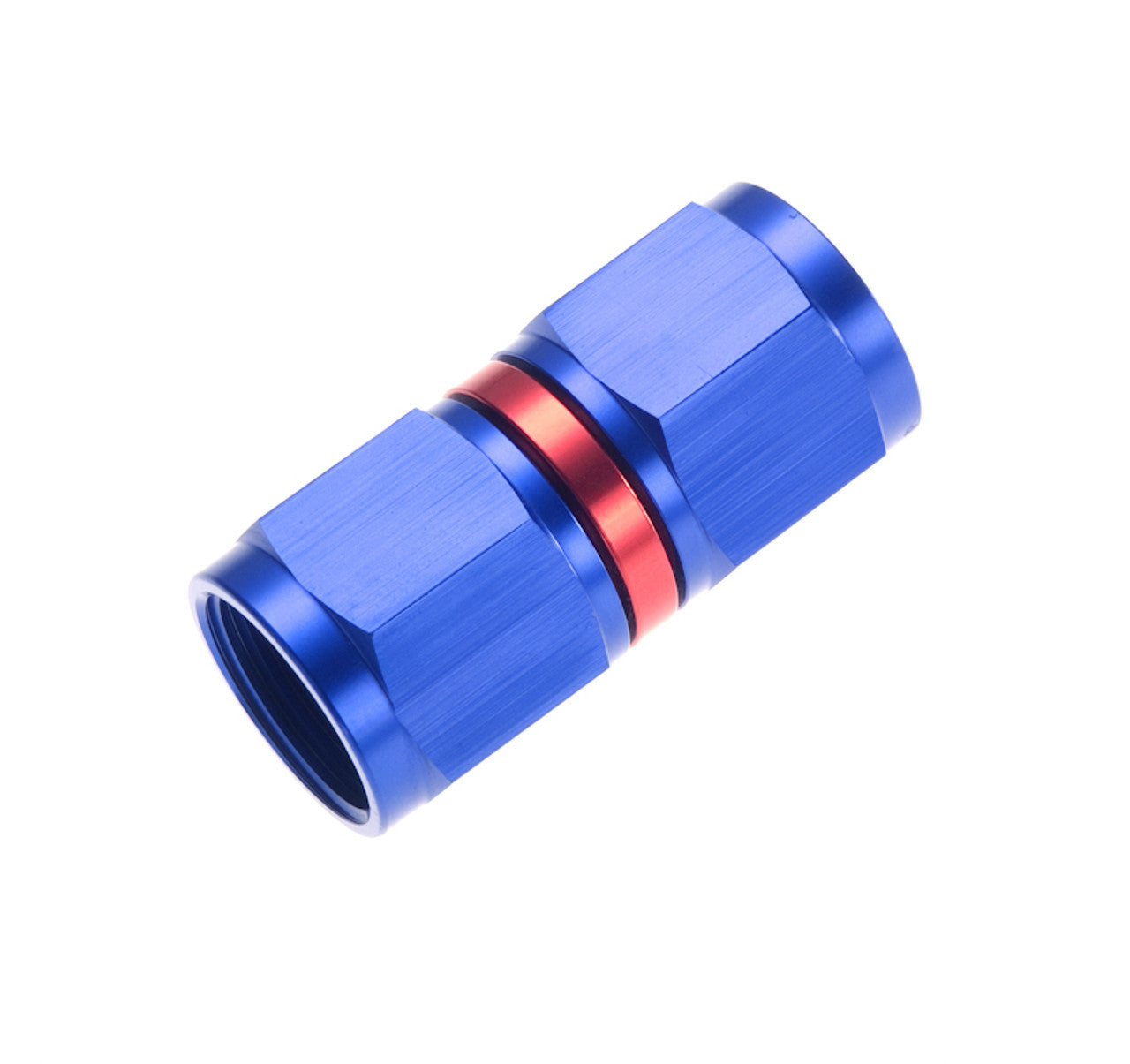 Redhorse Performance 8100 Series 6 AN Female to 6 AN Female Straight Swivel Coupler - Blue / Red