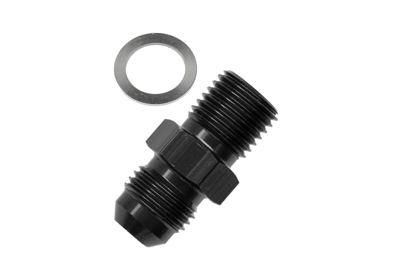 Redhorse Performance 8161 Series 4 AN Male to 10 mm x 1.0 Inverted Flare Male Straight Fitting - Black