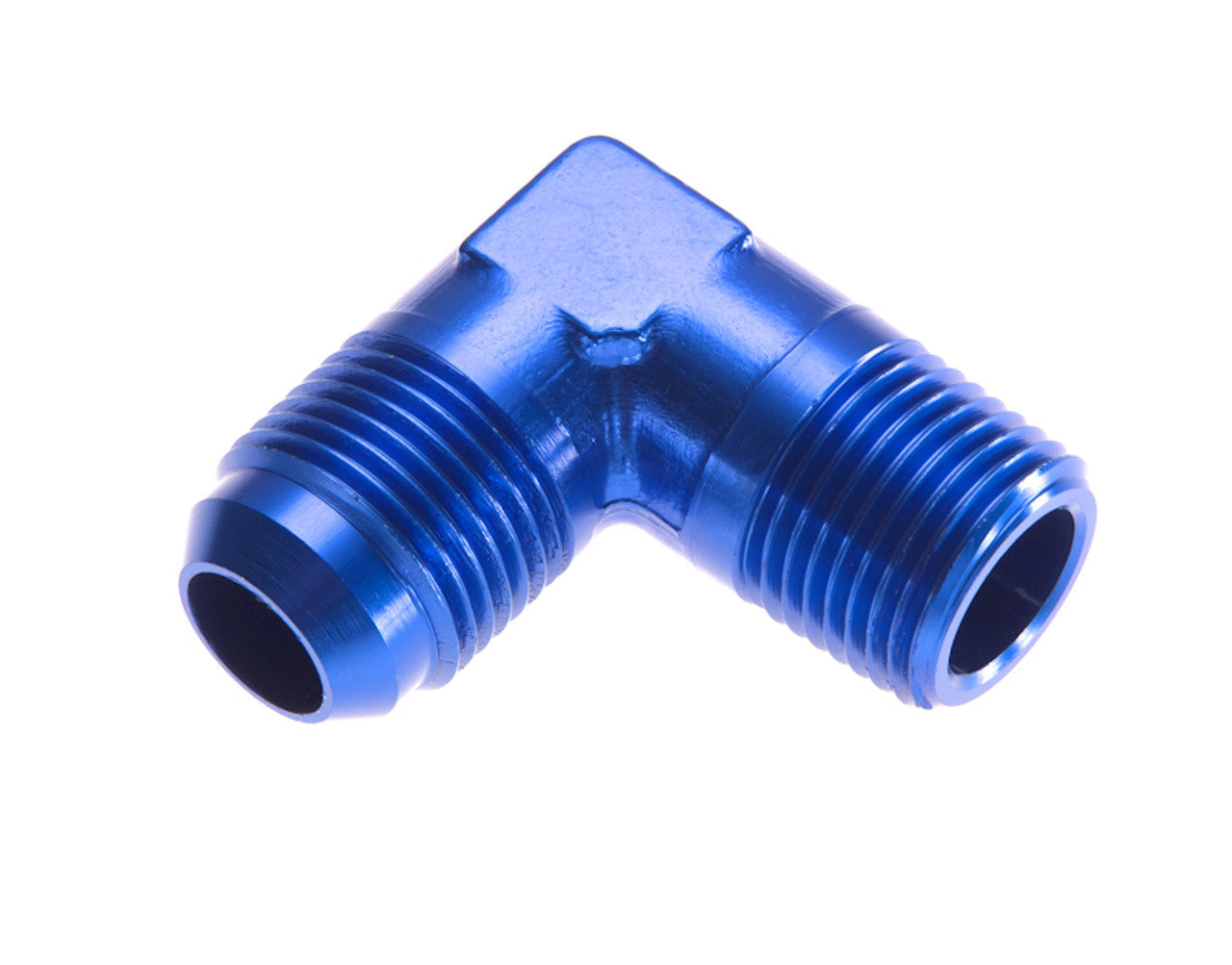 Redhorse Performance 822 Series 8 AN Male to 3/8 in NPT Male 90 Degree Union Adapter - Blue