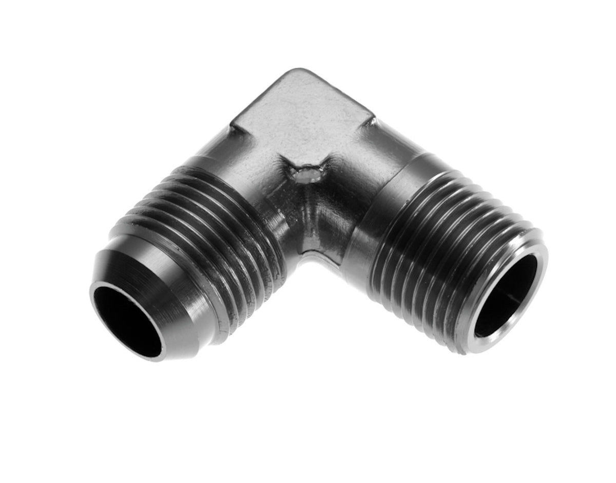 Redhorse Performance 822 Series 12 AN Male to 1/2 in NPT Male 90 Degree Union Adapter - Black