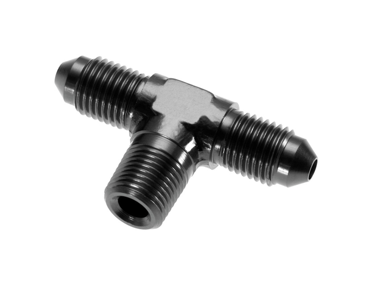 Redhorse Performance 825 Series 3 AN Male x 3 AN Male x 1/8 in NPT Male Adapter Tee - Black