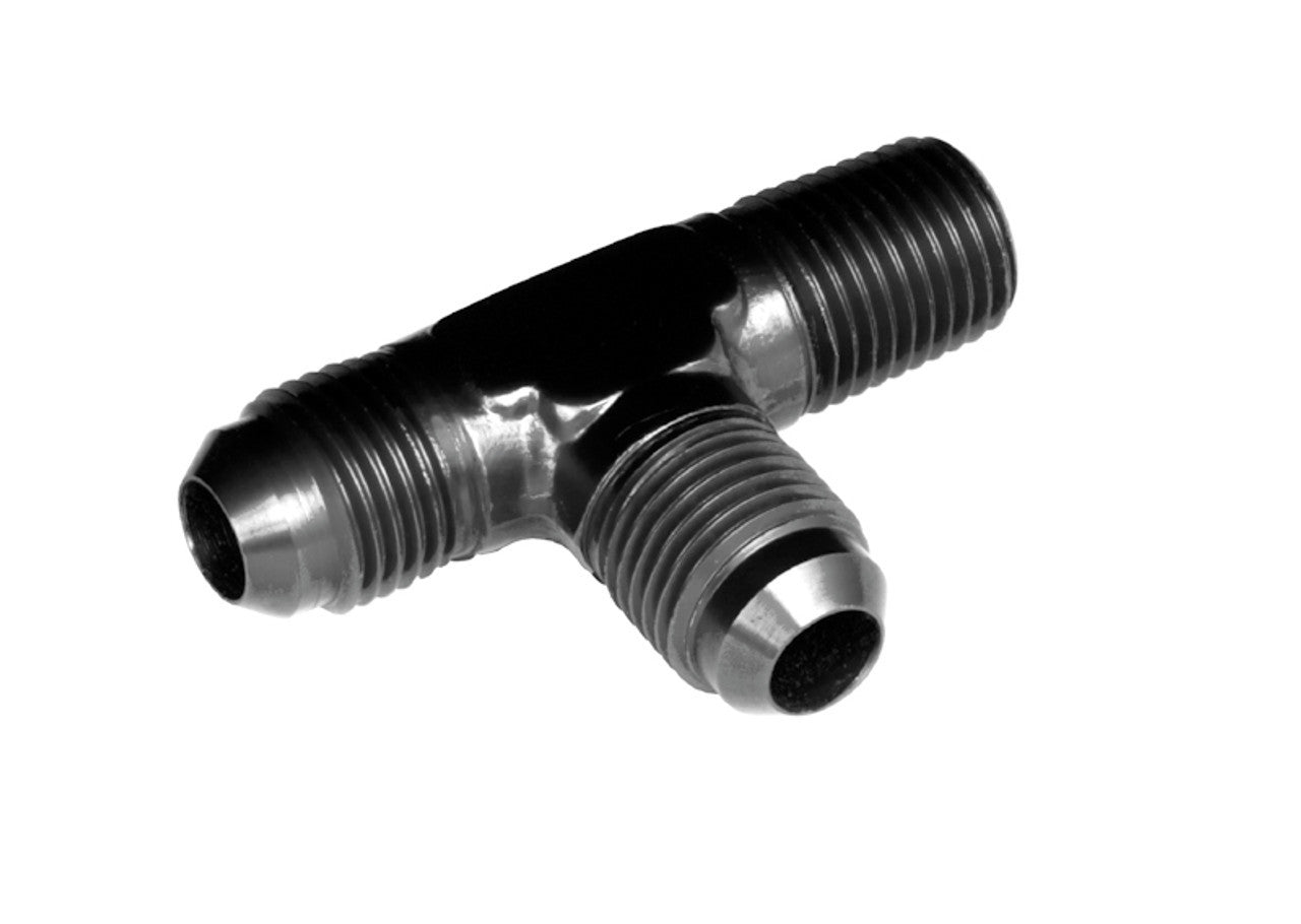 Redhorse Performance 826 Series 4 AN Male x 4 AN Male x 1/8 in NPT Male Adapter Tee - Black