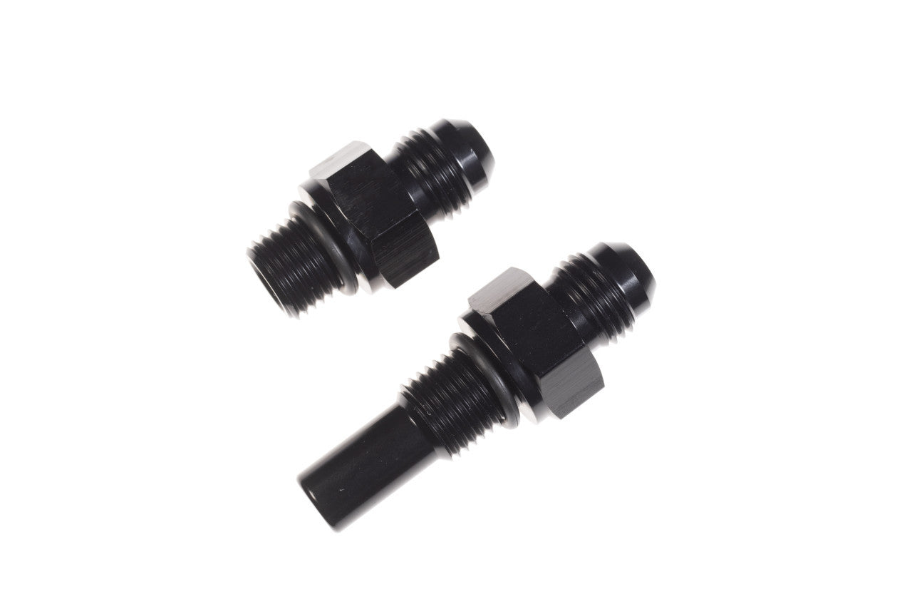 Redhorse Performance Straight 6 AN Male to 1/4 in Male O-Ring Transmission Cooler Fitting - Black - 4L80E / 4L85E Transmissions