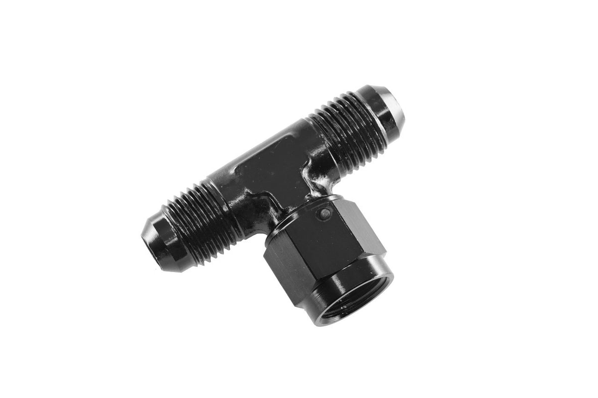 Redhorse Performance 827 Series 10 AN Male x 10 AN Male x 10 AN Female Swivel Tee Adapter - Black