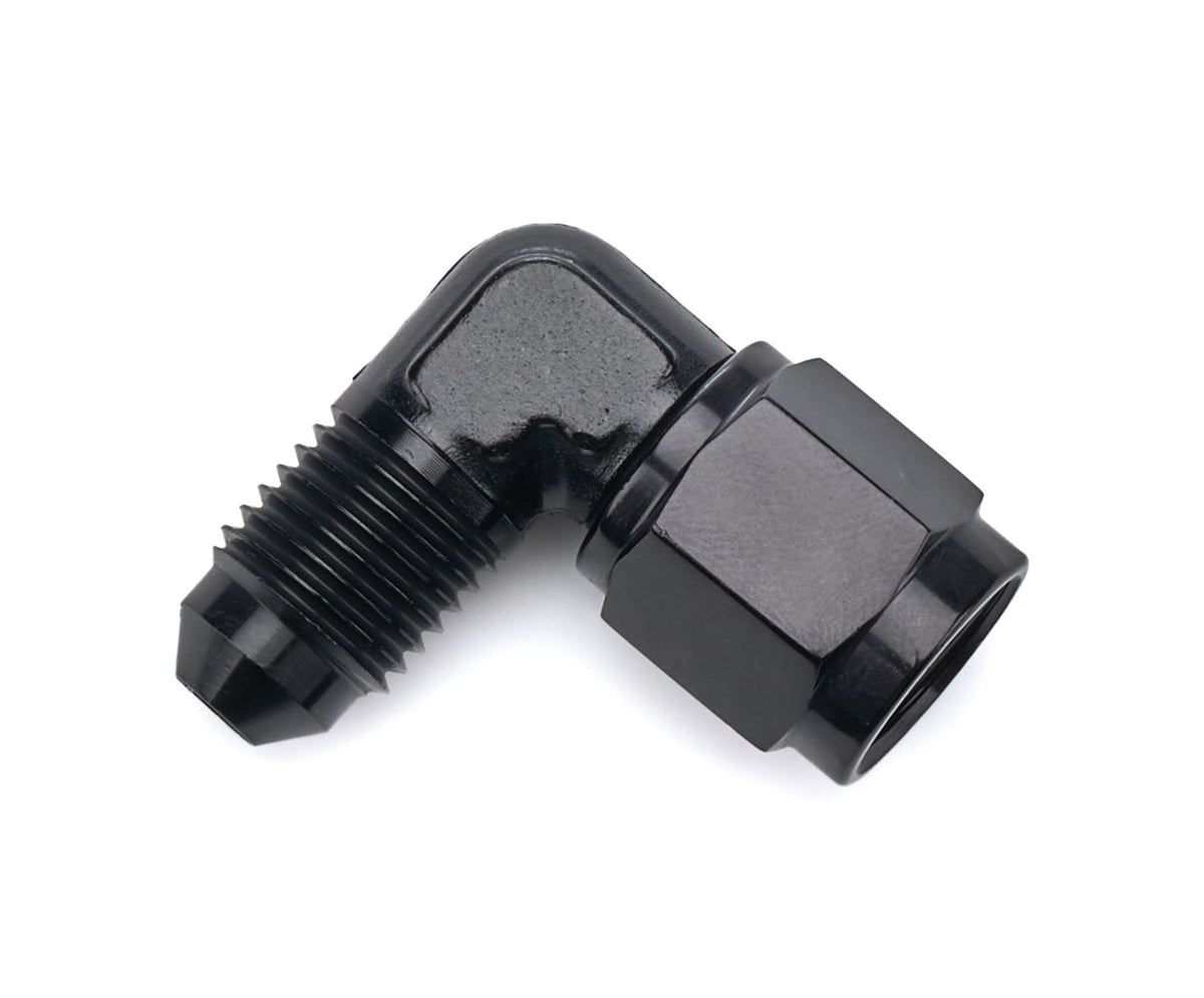 Redhorse Performance 8290 Series 4 AN Male to 4 AN Female Swivel 90 Degree Fitting - Black