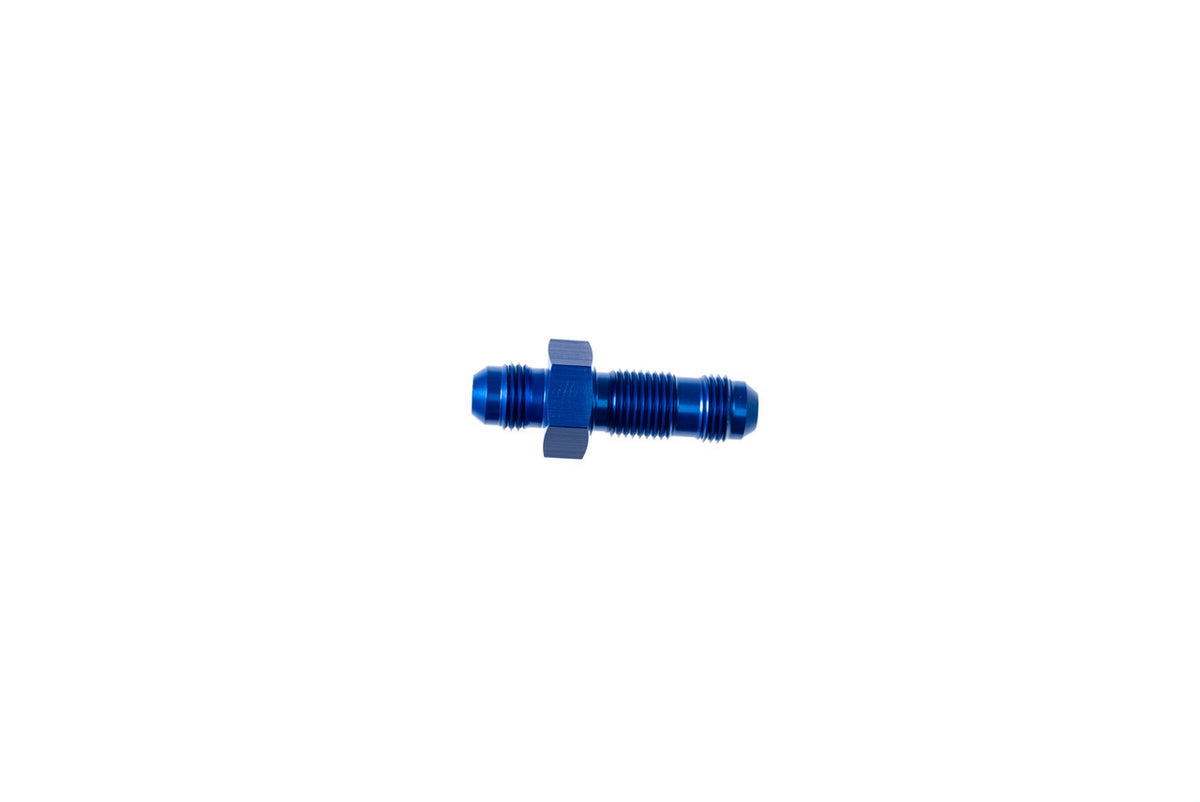 Redhorse Performance 832 Series 4 AN Male to 4 AN Male Bulkhead Straight Bulkhead Adapter - Blue