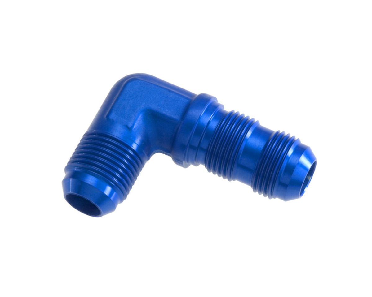 Redhorse Performance 833 Series 12 AN Male to 12 AN Male Bulkhead 90 Degree Bulkhead Adapter - Blue