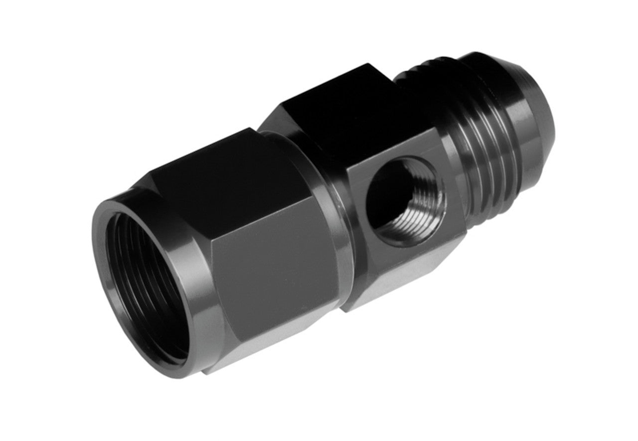 Redhorse Performance 9190 Series 8 AN Male to 8 AN Female Straight Fitting w 1/8 NPT Female Port - Black