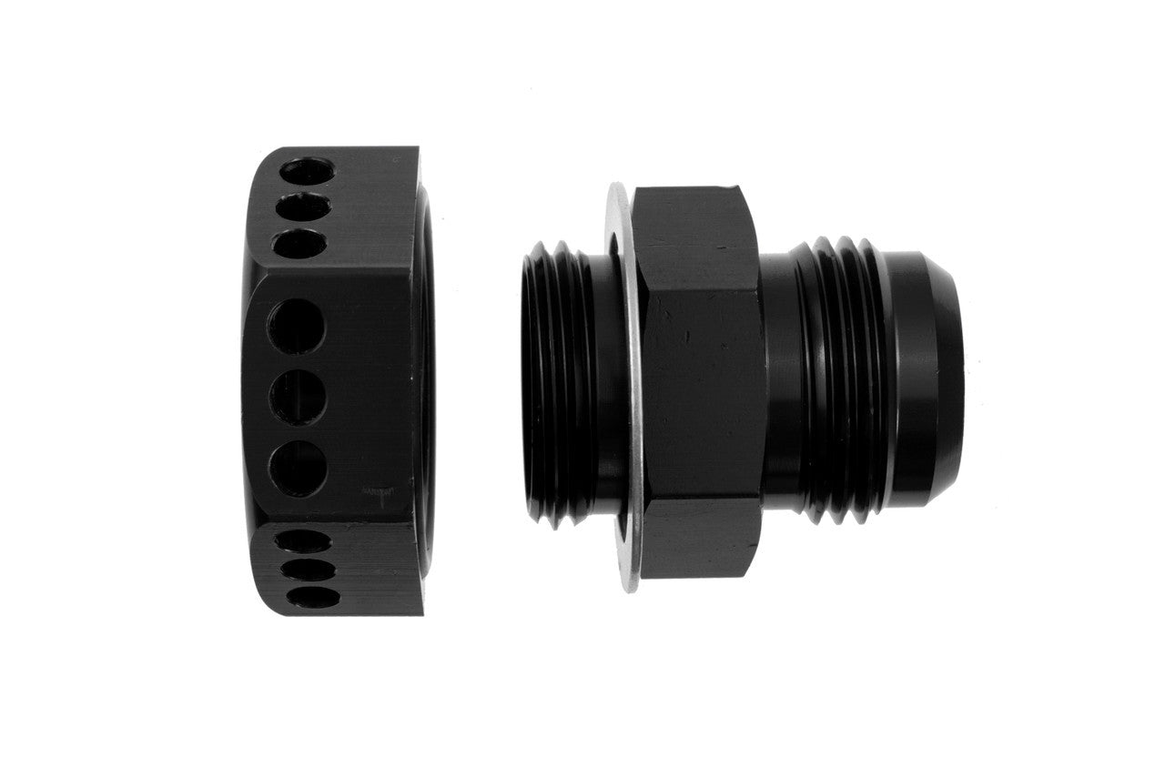 Redhorse Performance 9832 Series 12 AN Male to 12 AN Baffle Bulkhead Adapter - Black