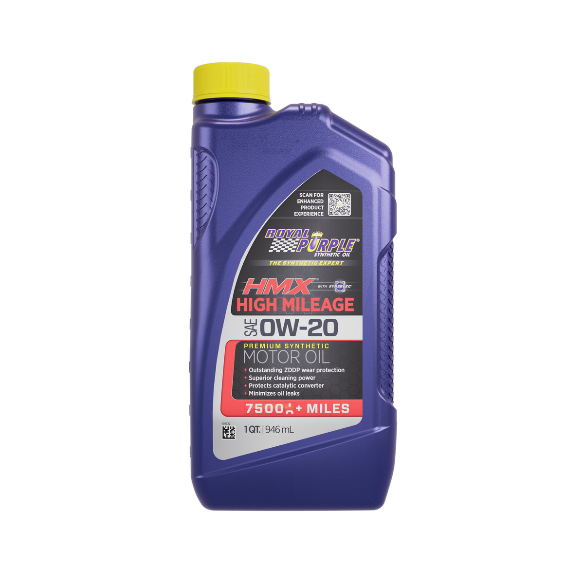 Royal Purple HMX High Mileage 0W20 Synthetic Motor Oil - 1 Qt. Bottle