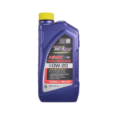 Royal Purple HMX High Mileage 0W20 Synthetic Motor Oil - 1 Qt. Bottle