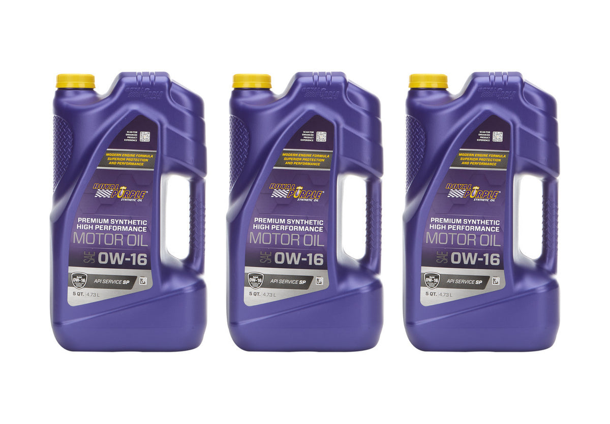 Royal Purple 0W16 Synthetic Motor Oil - 5 Qt Jug (Case of 3)
