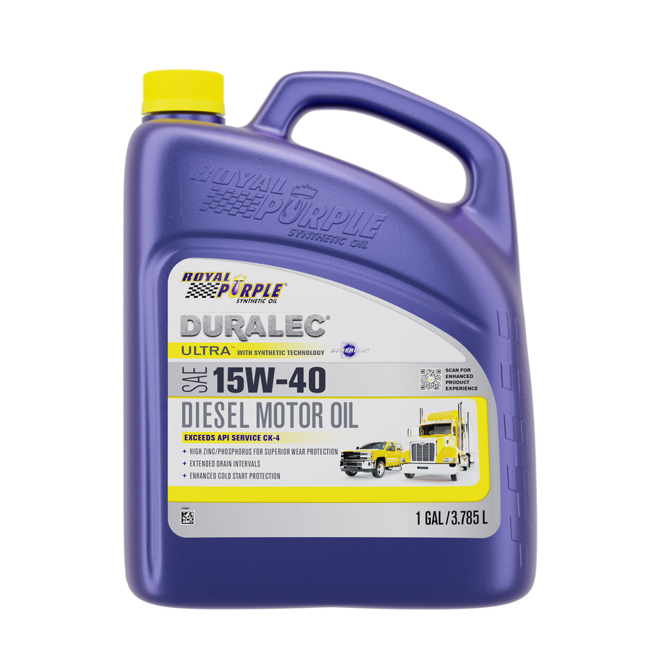 Royal Purple Duralec Ultra 15W40 Synthetic Motor Oil - 1 Gallon Jug (Case of 3)
