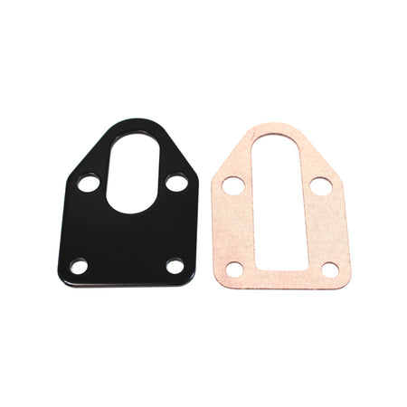 Racing Power Fuel Pump Mounting Plate - Black - Small Block Chevy