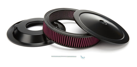 Racing Power 14 in Dropped Base Muscle Car Air Cleaner Assembly - 3 in Element - Black