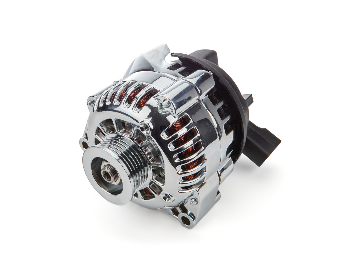 Racing Power OEM Alternator - 12V - 6-Rib Serpentine Pulley - Chrome - GM LS-Series