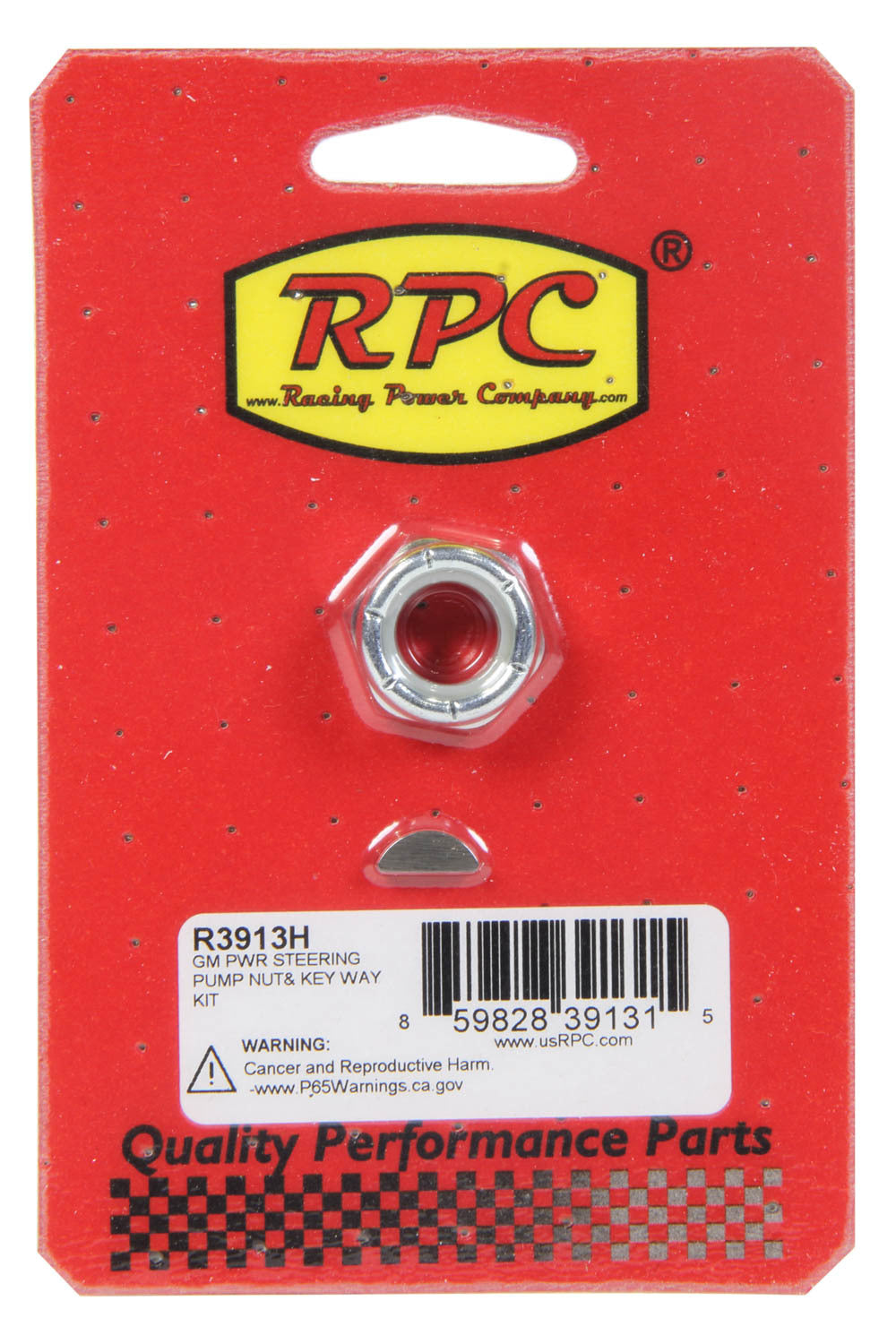 Racing Power Power Steering Nut - 9/16-18 RH Thread - Hex Head - GM Style Power Steering Pump