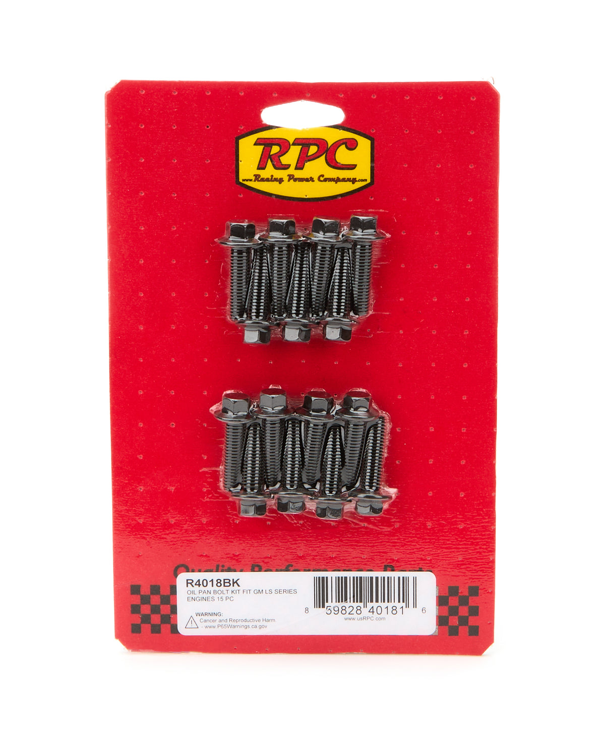 Racing Power Oil Pan Bolt Kit - Hex Head - Black Oxide - GM LS-Series