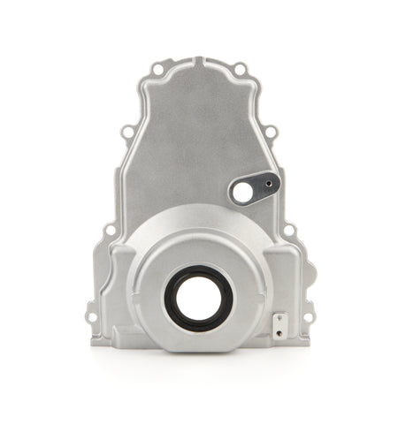 Racing Power Aluminum 1-Piece Timing Cover - Cam Sensor - Natural - GM LS-Series