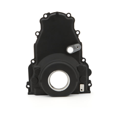 Racing Power Aluminum 1-Piece Timing Cover - Cam Sensor - Black - GM LS-Series