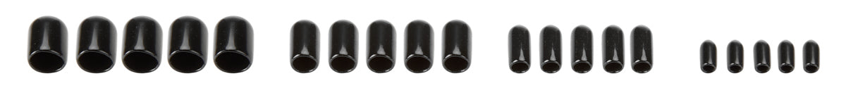 Racing Power Assorted Sizes Vacuum Line Cap Kit - Black