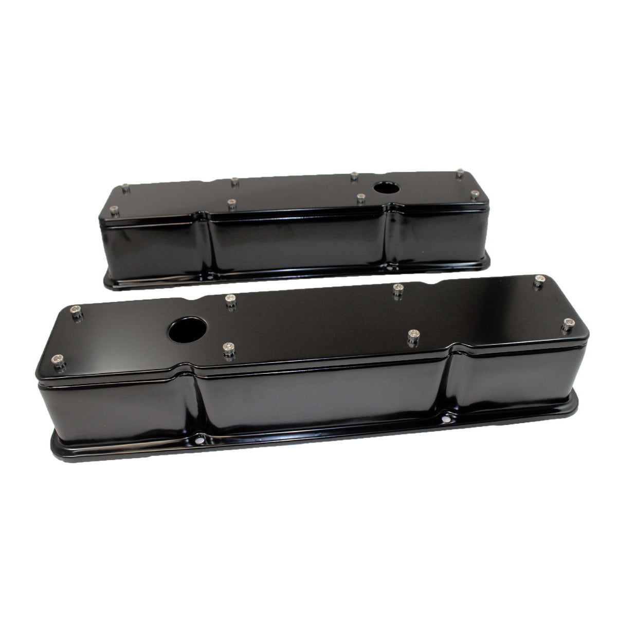 Racing Power Tall Valve Covers - 2-Piece - Black - Small Block Chevy (Pair)