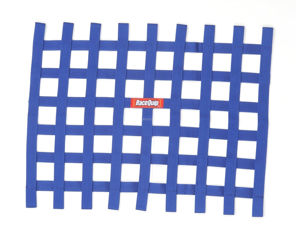 RaceQuip Ribbon Window Net - Blue - Non-SFI - 18" x 24"