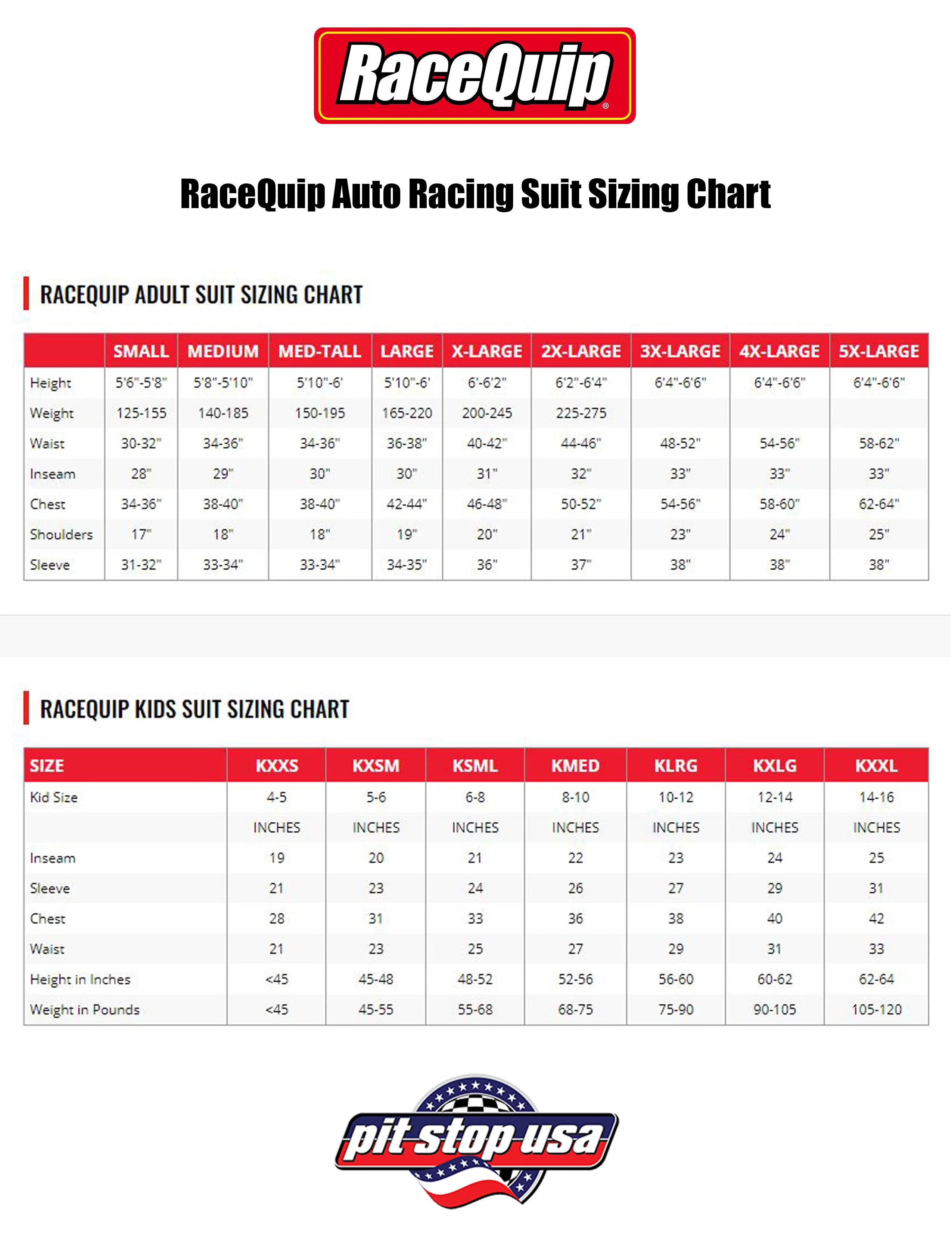 RaceQuip 1959990RQP RaceQuip Pro-1 Single Layer Youth Racing Suit – Pit ...